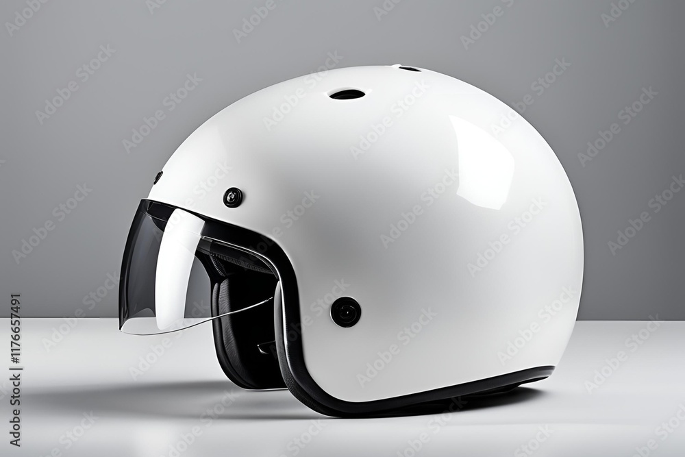 White bicycle helmet isolated on white background. White bicycle helmet isolated on white background.