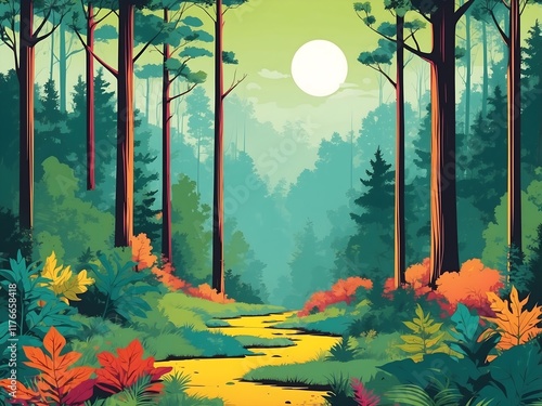 cool forest background