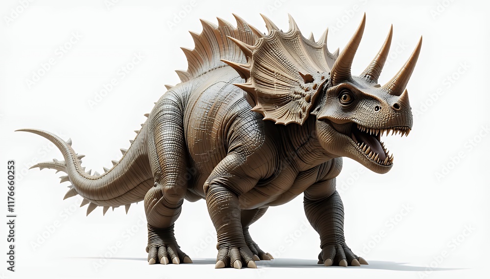 Fototapeta premium Powerful Prehistoric Reptile: A 3D Render of an Extinct Dinosaur