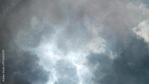 thunderstorm amidst dark clouds during weather changes