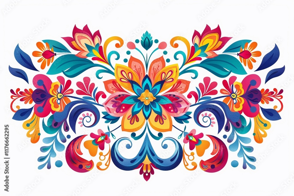 Traditional mandala art ornaments design, white background, vibrant color, seamless pattern. Traditional mandala art ornaments design, white background, vibrant color, seamless pattern.