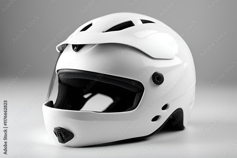 White bicycle helmet isolated on white background. White bicycle helmet isolated on white background.