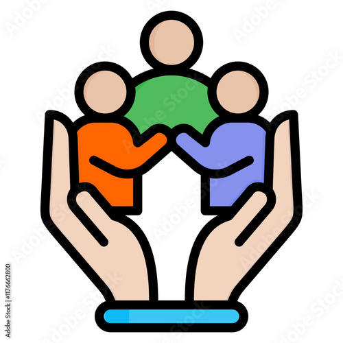 Sales and Job Activity Symple Lineal Color Icon Vector