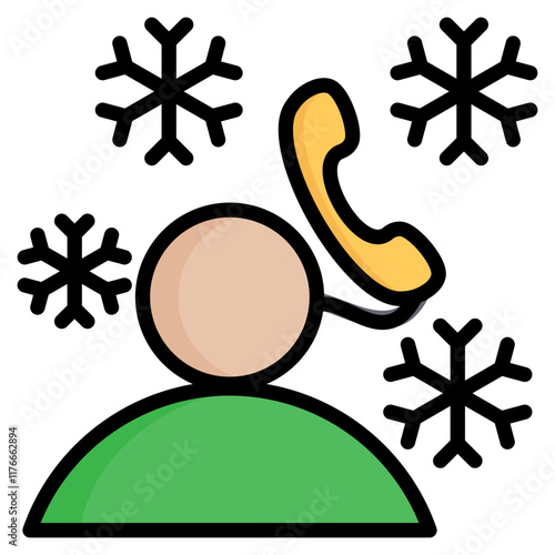 Sales and Job Activity Symple Lineal Color Icon Vector