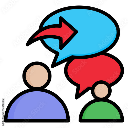 Sales and Job Activity Symple Lineal Color Icon Vector