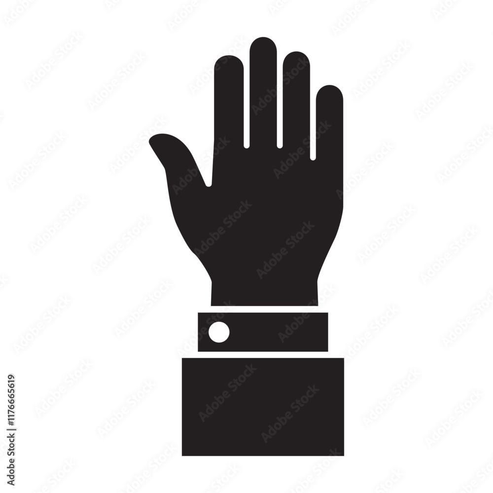 Hand icon, Facing down palm hand sign. Hand icon, Facing down palm hand sign.
