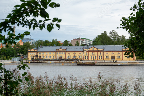 View of town of Vaasa, Finland photo