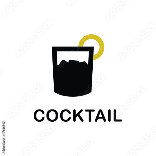 logo design icon flat cocktail