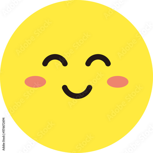 顔 表情 アイコン 黄色 シンプル 丸 単体 笑顔