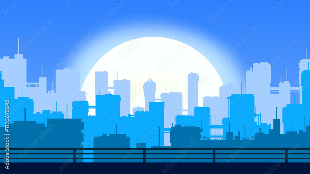 Obraz premium Illustration of a city. abstract background for application