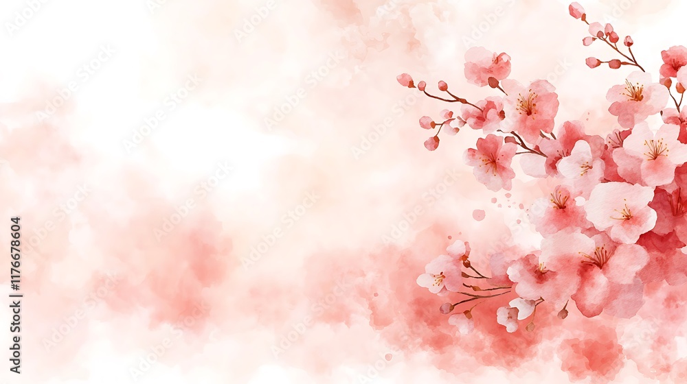 Fototapeta premium Valentine's day love blossoms beautiful floral artwork soft colors romantic atmosphere