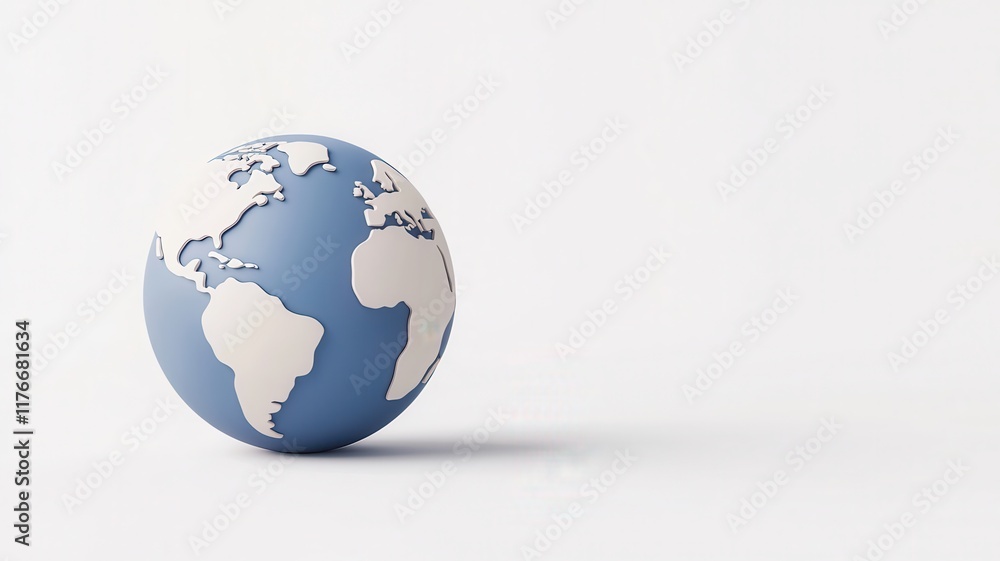 A simple globe depicting Earth, showcasing continents in light colors against a blue backdrop, set on a clean, minimalistic background. A simple globe depicting Earth, showcasing continents in light colors against a blue backdrop, set on a clean, minimalistic background.