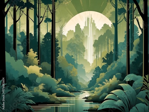 elegant forest background