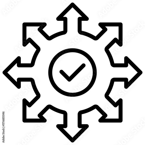  SWOT Analysis Line Icon Vector