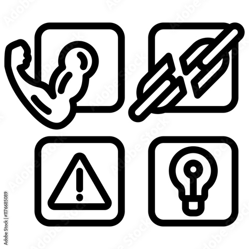  SWOT Analysis Line Icon Vector