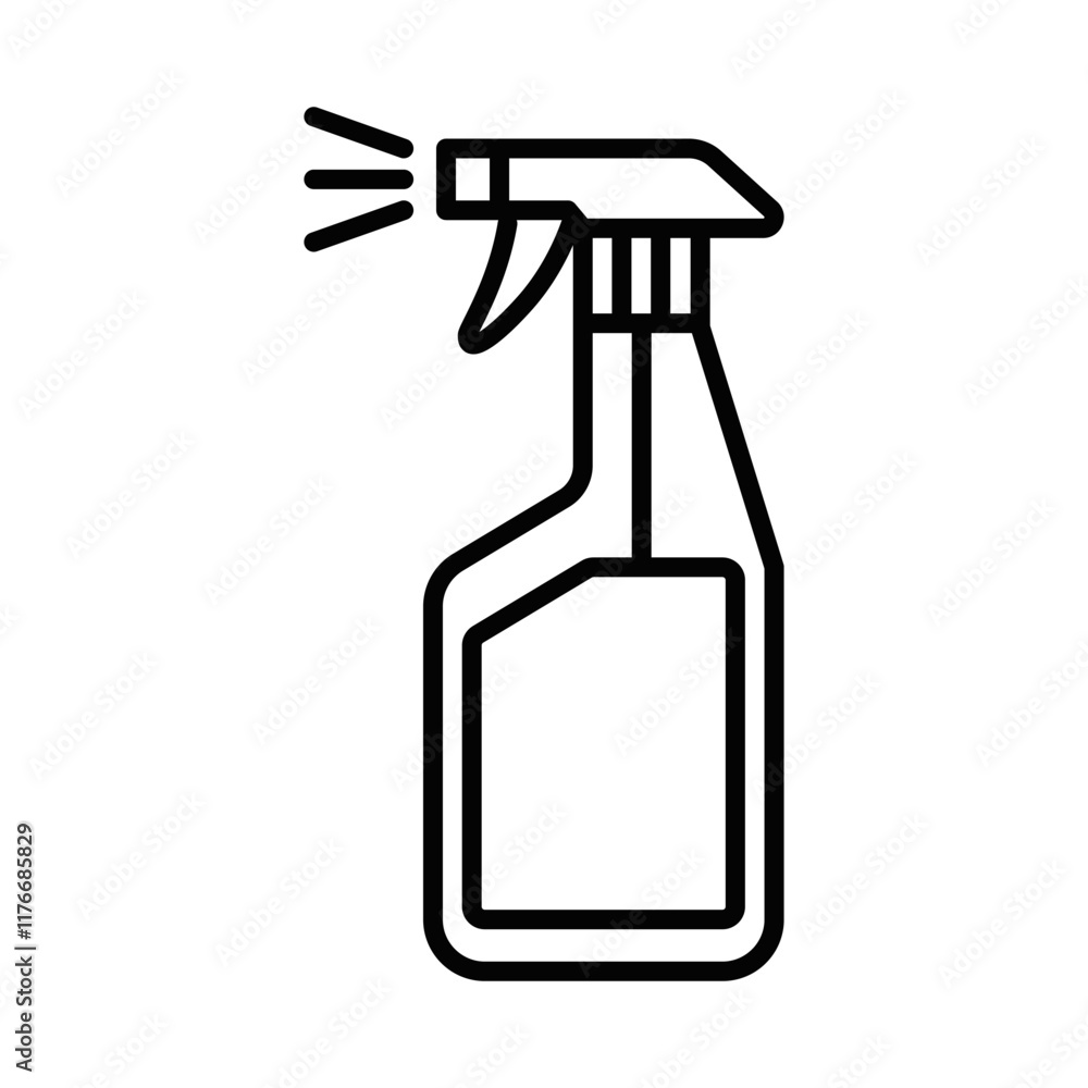Spray bottle vector icon in simple outline style. Editable stroke. Spray bottle vector icon in simple outline style. Editable stroke.