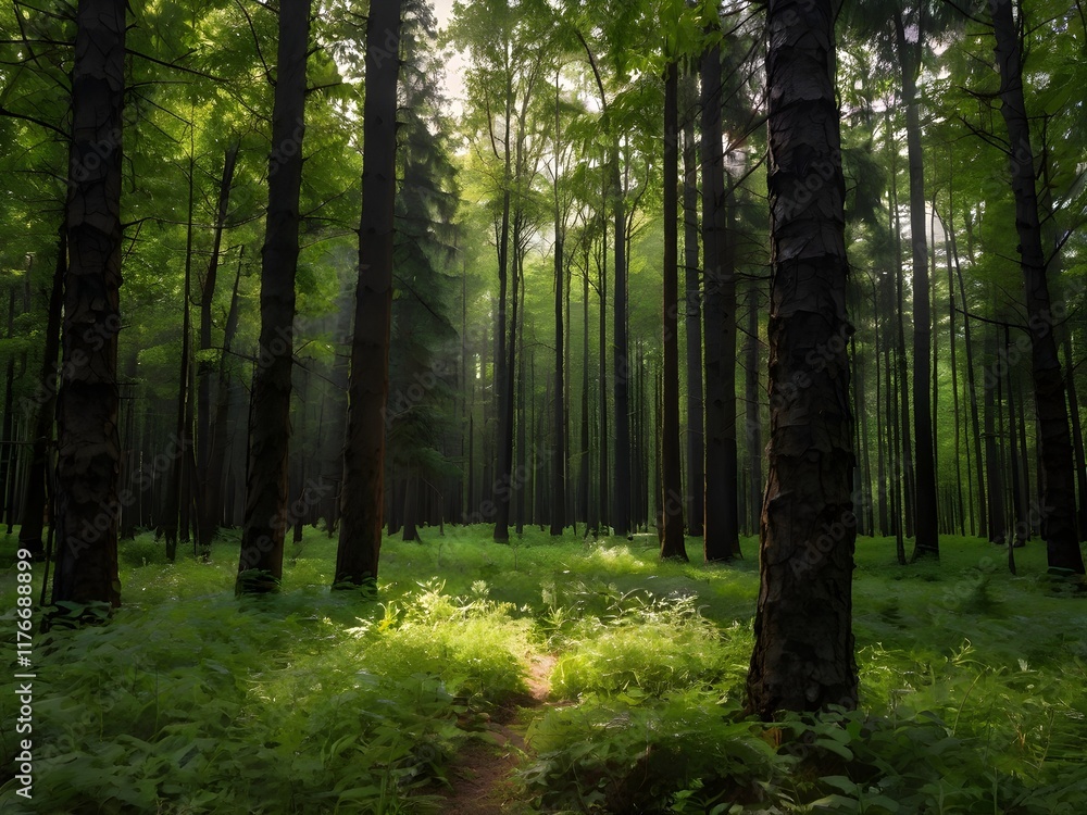 Obraz premium elegant forest background