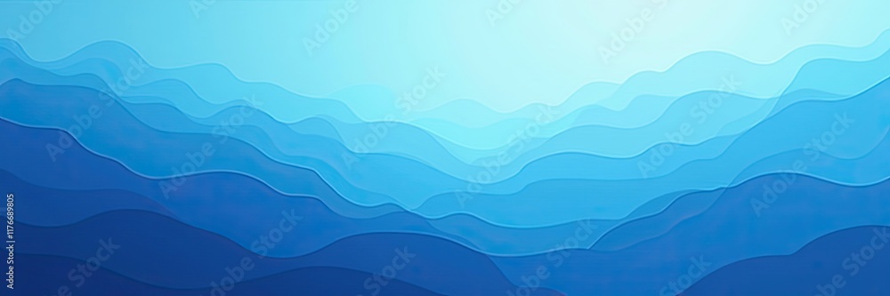 Layered Blue Waves Abstract Background Design With Gentle Gradient Layered Blue Waves Abstract Background Design With Gentle Gradient