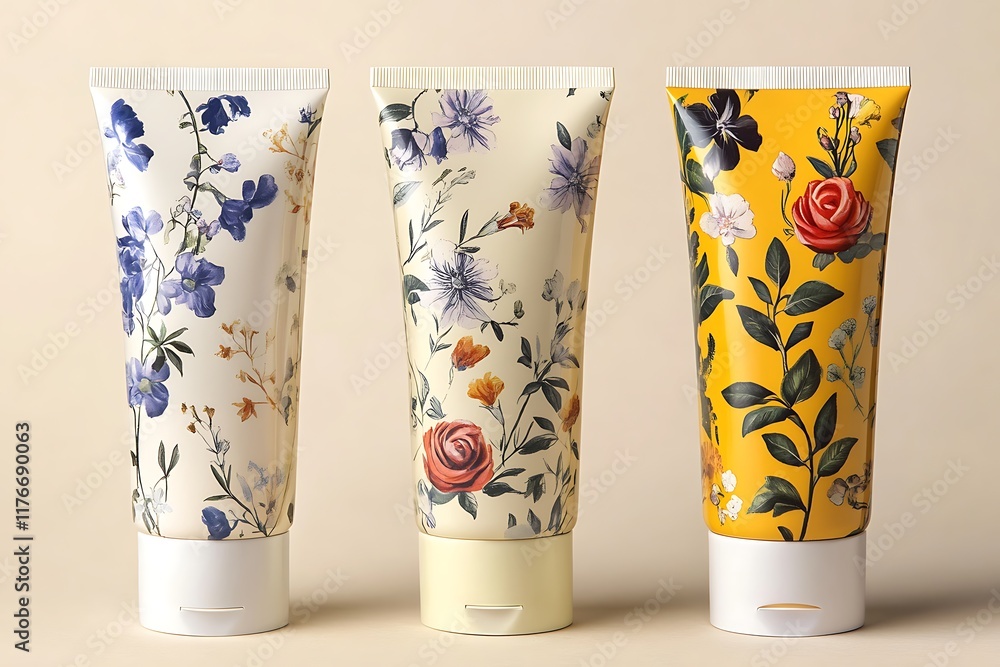Fototapeta premium Blank face cream tube