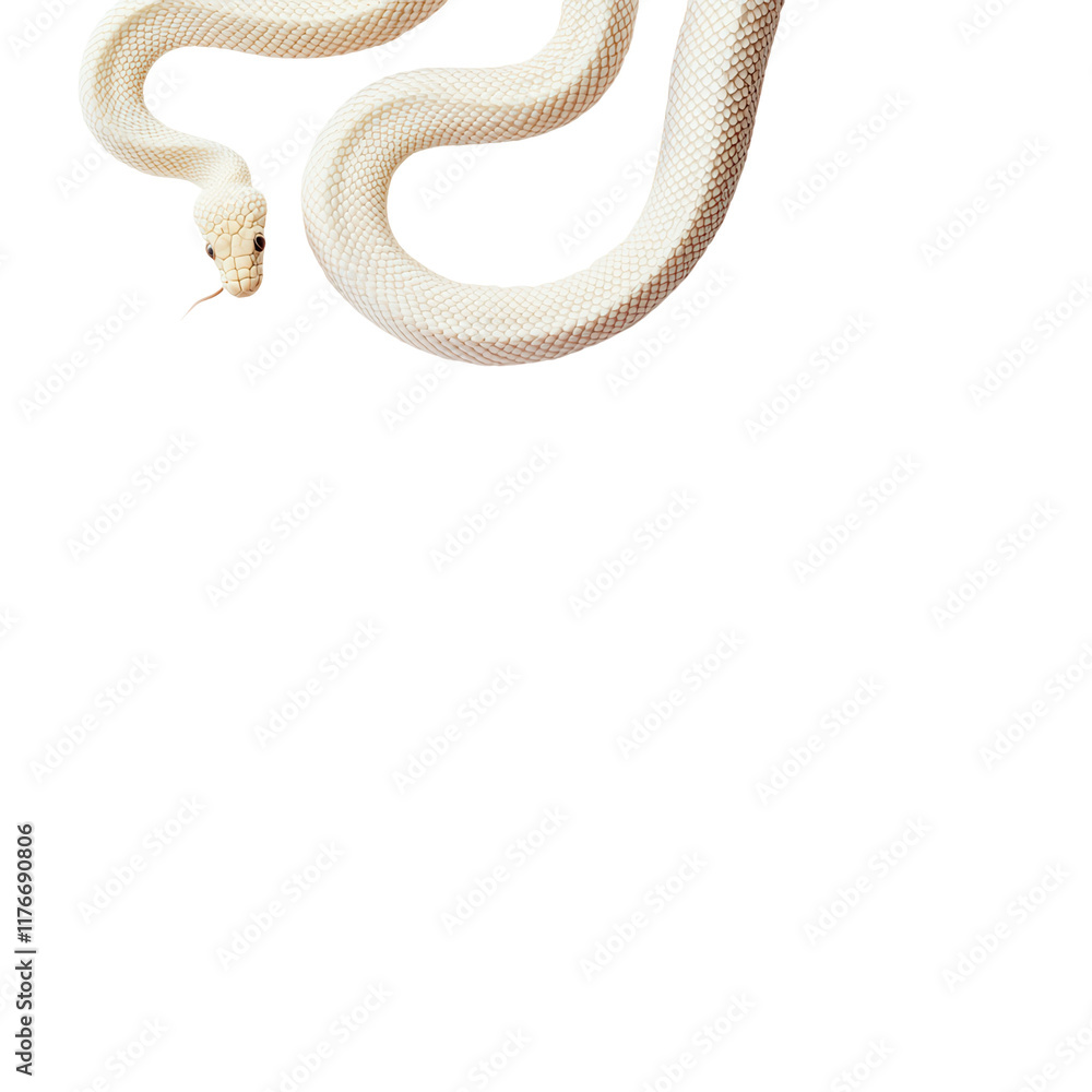 Obraz premium Slithering snake wildlife habitat transparent background natural environment close-up view serpent concept
