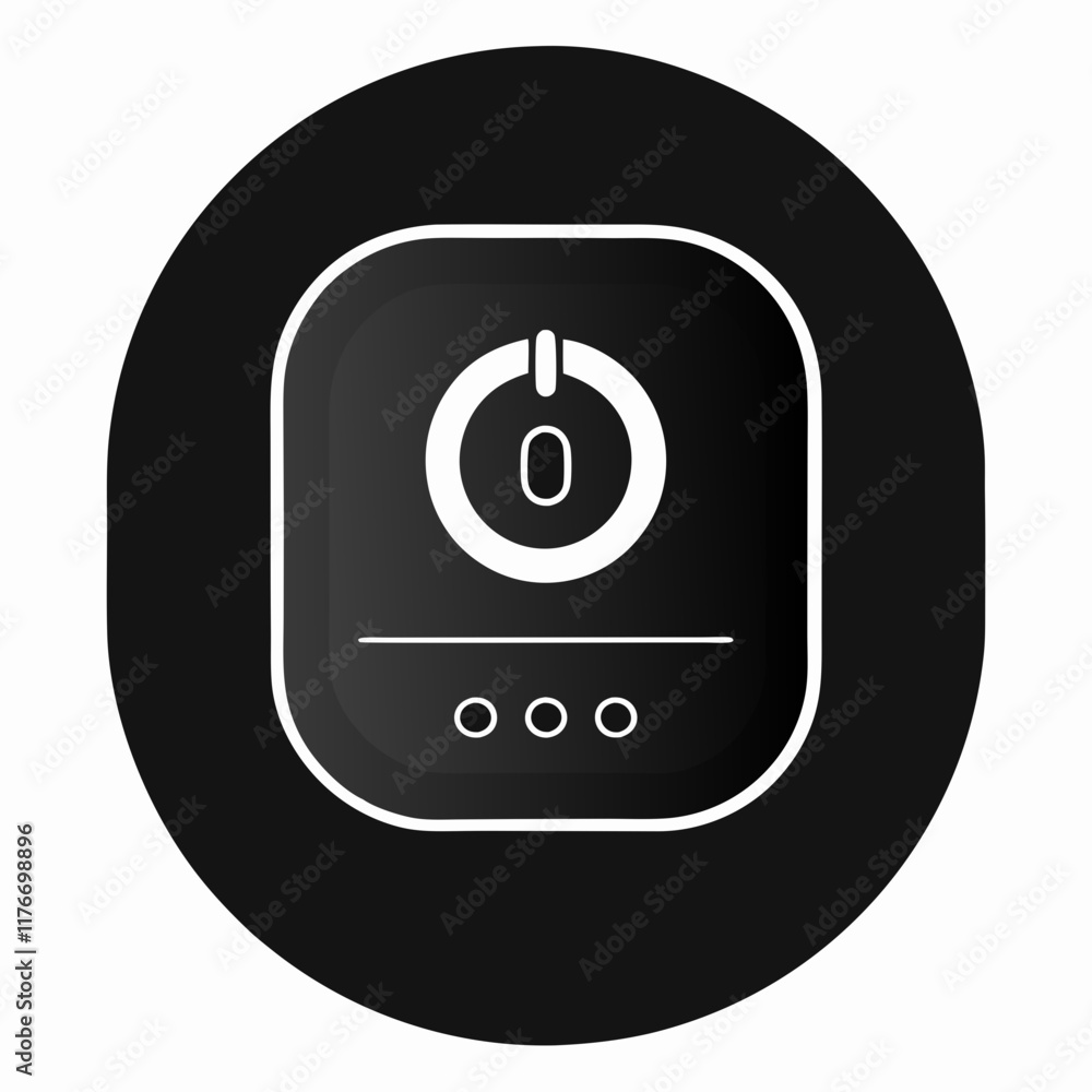 Smart Thermostat Silhouette Vector Art Smart Thermostat Silhouette Vector Art