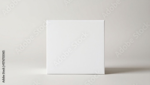 White Cardboard Box On A Plain Background