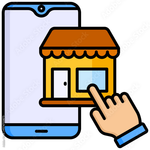 Mobile Shopping Icon