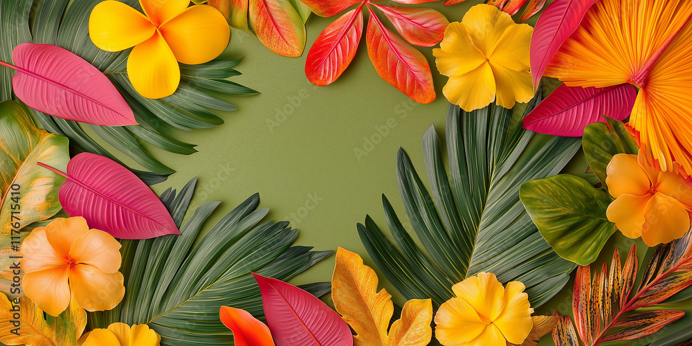 Fototapeta premium Blumen aus Papier - Muttertag - Valentinstag Hochzeit und sonstige Feierlichkeiten. Karte Banner mit Platz für Text