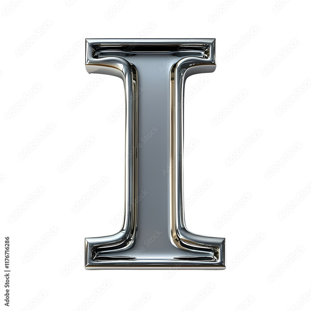 3D metallic letter isolated on transparent background 3D metallic letter isolated on transparent background