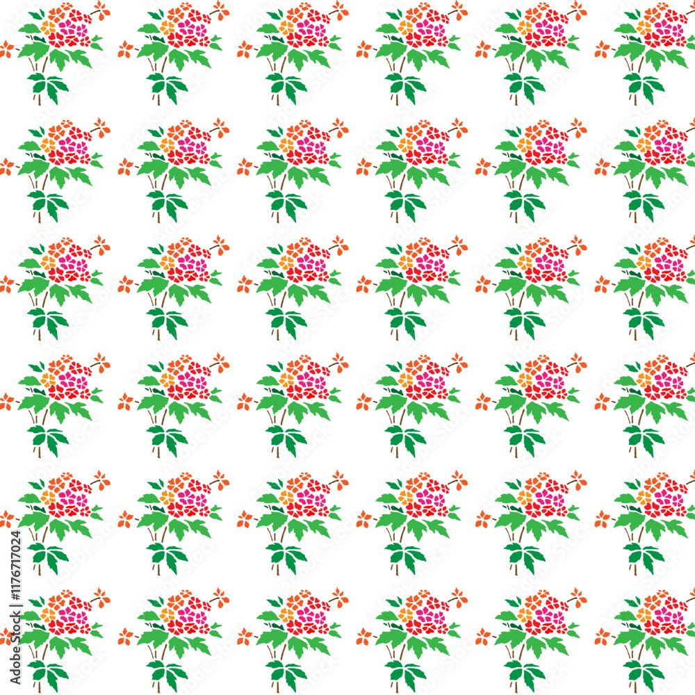 Fototapeta premium Flower pattern design with background