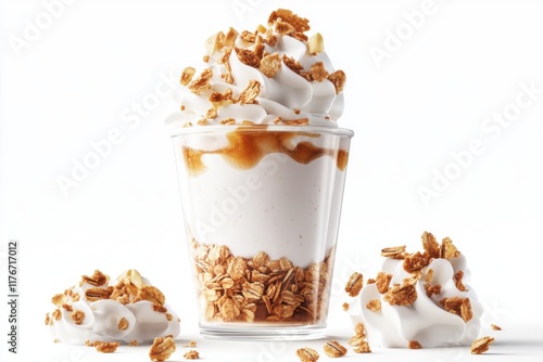 Wallpaper Mural Delicious dessert with layers of creamy whipped topping and crunchy granola. Torontodigital.ca