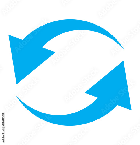 arrow refresh reload rotation loop sign. Circle Arrow icon set vector illustration, refresh, reload, Set of circle arrows rotating, different circular arrows of blue color isolated, recycle sign
