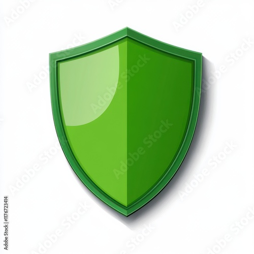Free Download A glossy green shield icon representing protection and security. - GFXLoad