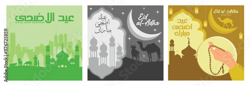 Muslims perform Eid al-Adha prayers and slaughter sacrificial animals on the Eid al-Adha holiday.