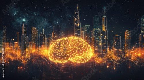 Dynamic Brainwave to Cityscape Fusion with Digital Overlays