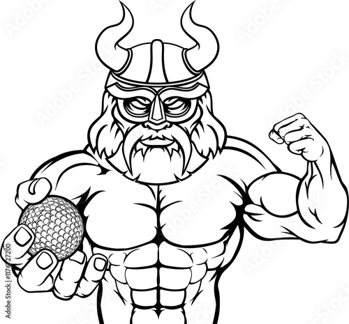 Viking Golf Sports Mascot