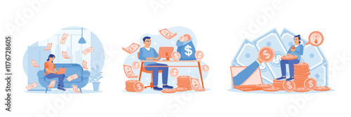 Freelancers work online and make money from the internet.