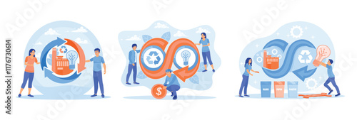 Circular economy by recycling waste using electricity from nature.