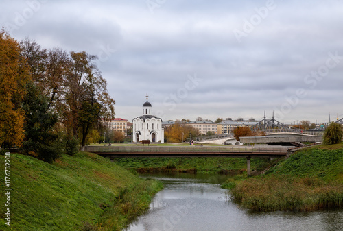Obraz na płótnie Church of St. Michael of Tver on the Island of Memory. Tver, Russia w salonie