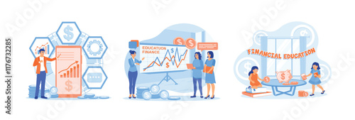 Businesswoman providing financial education to marketing team.