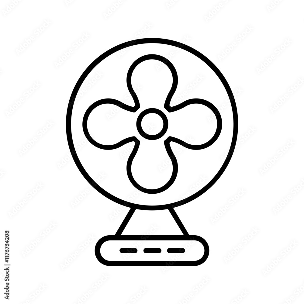 Table fan icon isolated on background Table fan icon isolated on background