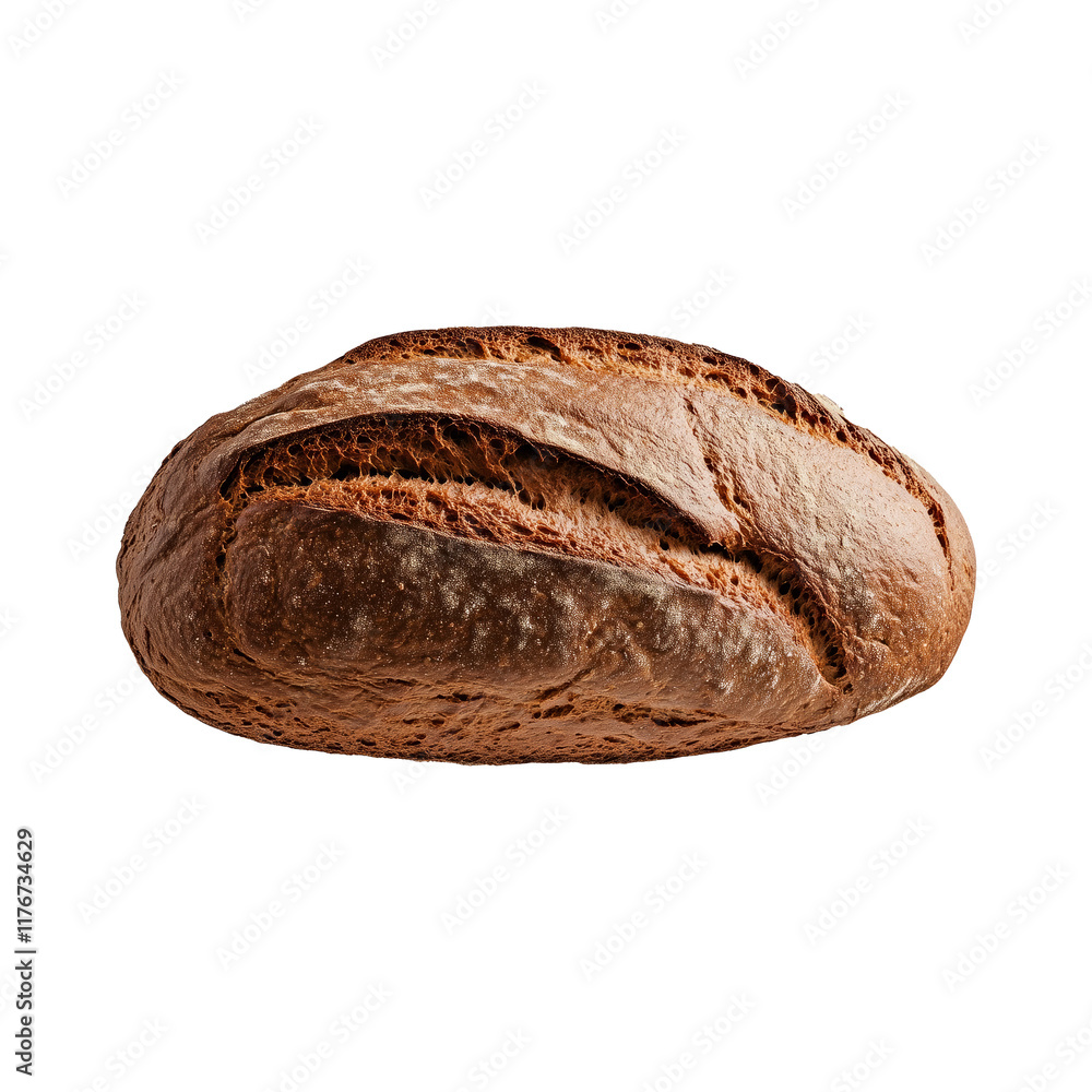 Chocolate Pumpernickel bread loaf, isolated on white transparent background, concept of delicious dessert. Chocolate Pumpernickel bread loaf, isolated on white transparent background, concept of delicious dessert.