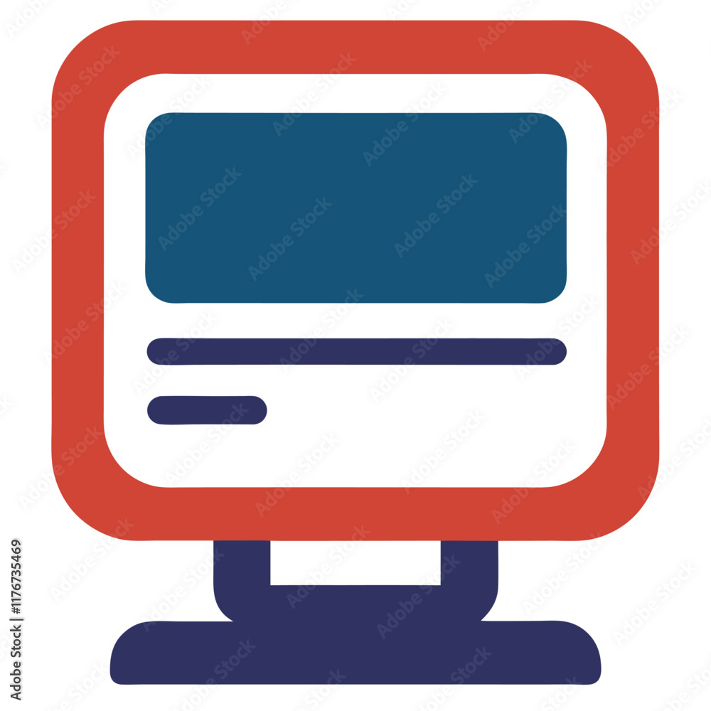 Computer icon on white background
Computer icon on white background