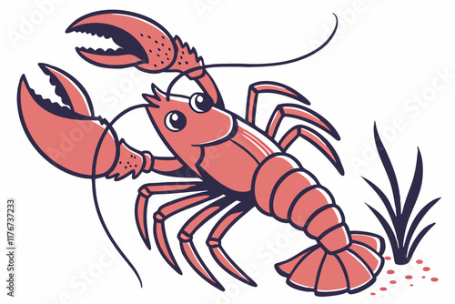 Lobster – Commanding Presence with Raised Claws photo