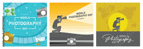 A photographer takes photos during World Photography Day celebrations.