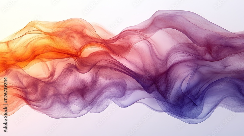 Abstract flowing waves of color in soft gradients, creating a sense of movement and fluidity. Abstract flowing waves of color in soft gradients, creating a sense of movement and fluidity.