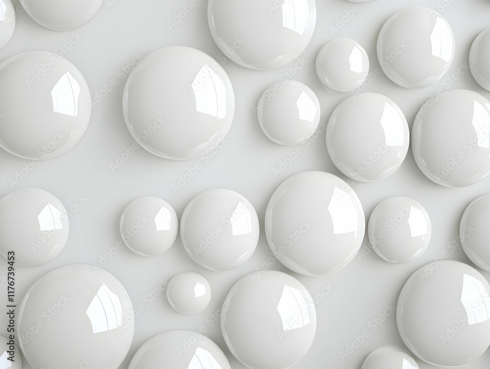 White 3D Sphere Background Illustration White 3D Sphere Background Illustration