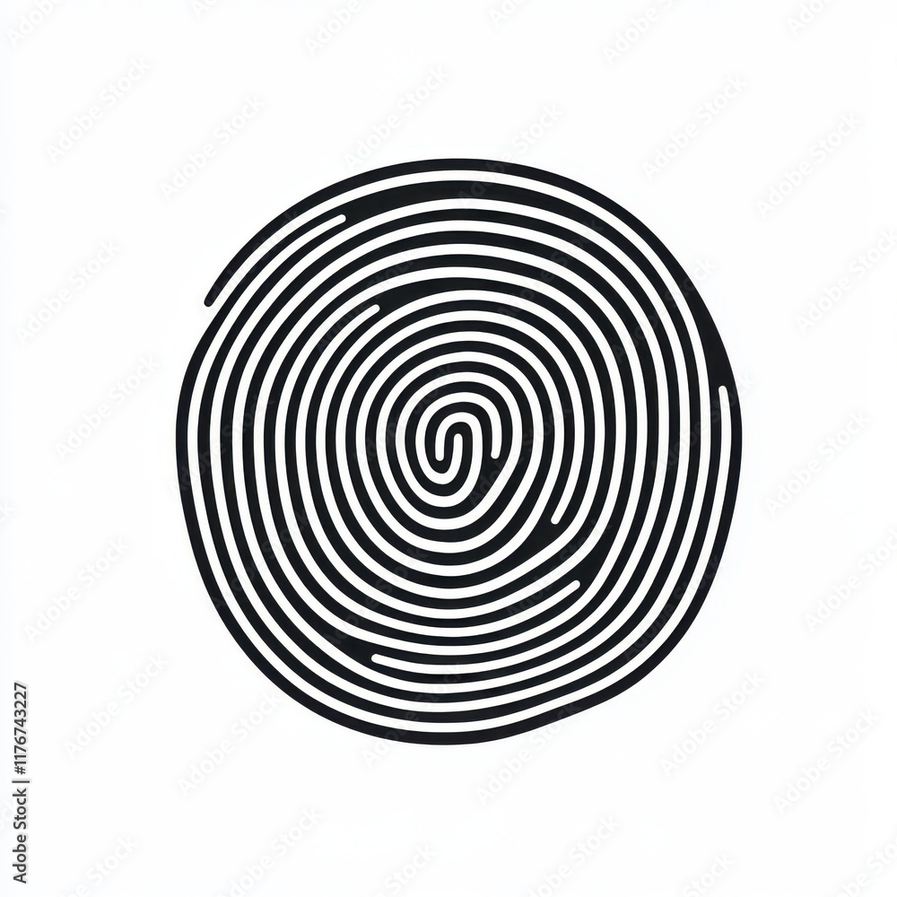 Abstract black spiral pattern on a white background, symbolizing connection and continuity. Abstract black spiral pattern on a white background, symbolizing connection and continuity.