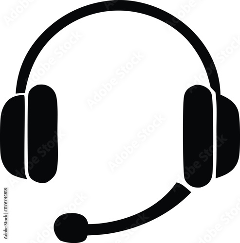 headphones icon on white Background 