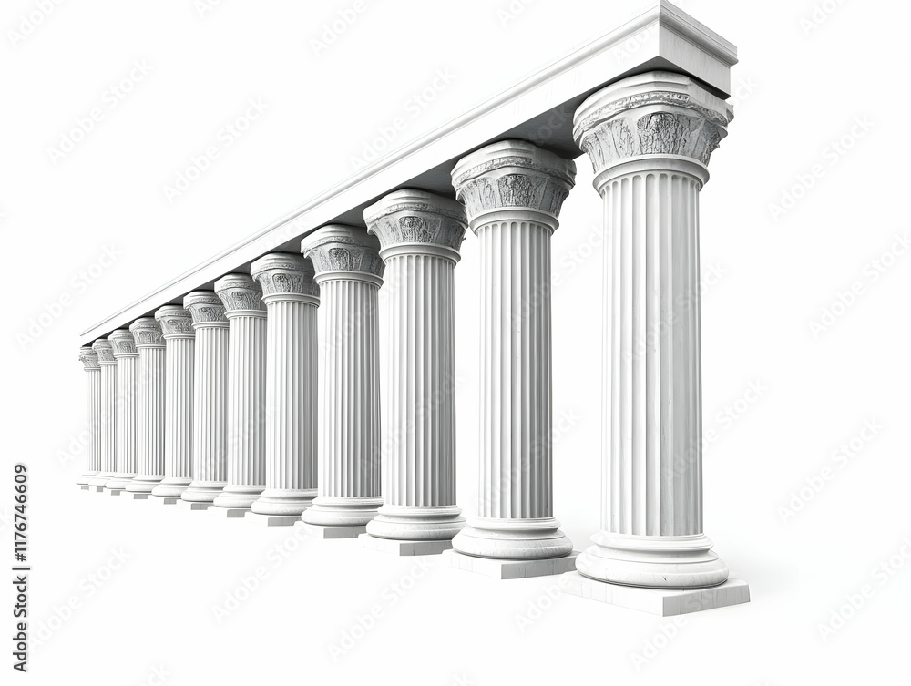 Classical Columns 3D Render Classical Columns 3D Render